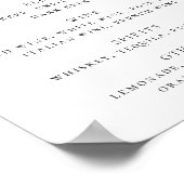 Poster Mariage d'automne botanique élégant | Menu des boi (Coin)