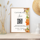 Poster Mariage de automne Capture amour code QR mariage p