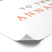 Poster Mariage de automne de couronnes de tournesol rusti (Coin)