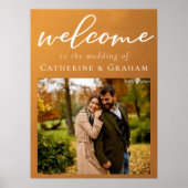 Poster Mariage de automne photo Rustic Gold Fiançailles B (Devant)