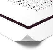 Poster Mariage de bienvenue blanc foncé (Coin)