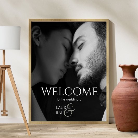 Poster Mariage de bienvenue Chic Couple
