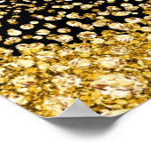 Poster Mariage de bienvenue de la Parties scintillant d'o (Coin)