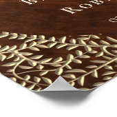 Poster Mariage de bienvenue en bois (Coin)