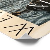 Poster Mariage de bienvenue floral moderne arch photo Bou (Coin)