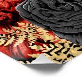 Poster Mariage de bienvenue gothique rouge et noir (Coin)