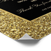 Poster Mariage de bienvenue parties scintillant Gold (Coin)