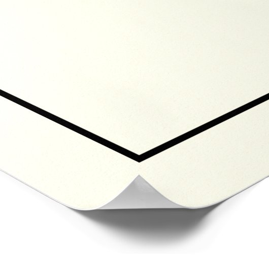 Poster Mariage de bienvenue simple Monogram Ivory (Coin)