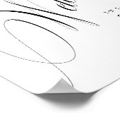 Poster Mariage de calligraphie de script romantique Affic (Coin)