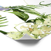 Poster Mariage de calligraphie Fleur sauvage moderne (Coin)