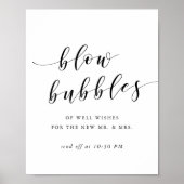 Poster Mariage de calligraphie moderne Bulle Envoyer Désa (Devant)