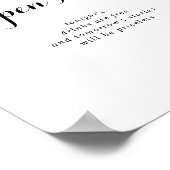 Poster Mariage de calligraphie moderne Open Bar Sign (Coin)