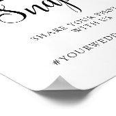 Poster Mariage de calligraphie "Oh Snap !" Plaque (Coin)