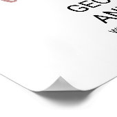 Poster Mariage de calligraphie or Rose simple Bienvenue (Coin)