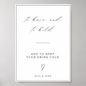 Poster Mariage De Calligraphie Pour Avoir Et Tenir Un Sig (Devant)