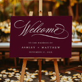 Poster Mariage de calligraphie Tourbillonnant romantique 