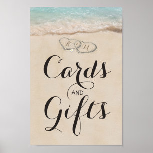 Poster Mariage de cartes et cadeaux de plage Tropical