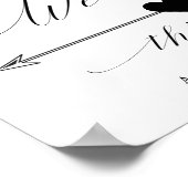 Poster Mariage De Cette Façon Élégant Script Signal Direc (Coin)