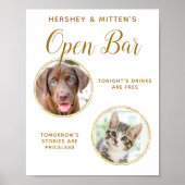 Poster Mariage de chien avec bar ouvert Photo élégante Bo (Devant)
