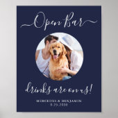 Poster Mariage de chien de compagnie Open Bar Personnalis (Devant)