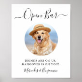 Poster Mariage de chien personnalisé avec photo et boisso (Devant)
