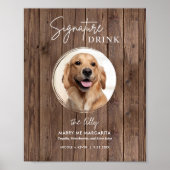 Poster Mariage de chien rustique imprimable Signature Dri (Devant)