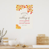 Poster Mariage de Citron Frais Amour Feuillage (Cuisine)