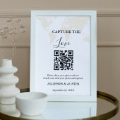 Poster Mariage de code QR de l'amour de destination