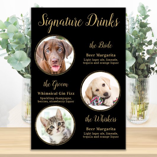 Poster Mariage de compagnie Black Gold Pet 3 Photos Boiss