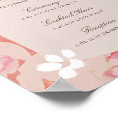 Poster Mariage de corail rose flou rose (Coin)