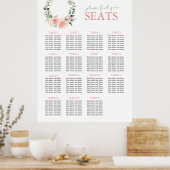 Poster Mariage de couronne rose poussiéreux (Cuisine)