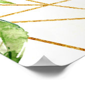 Poster Mariage de cristal géométrique aquarelle (Coin)