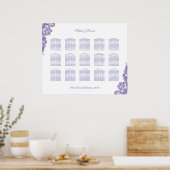 Poster Mariage de dentelle ultra violet chic (Cuisine)