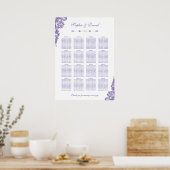 Poster Mariage de dentelle ultra violet moderne (Cuisine)