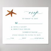 Poster Mariage de destination menu imprimable choix RSVP (Devant)