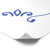 Poster Mariage de dîner illustré avec lettres à la main (Coin)