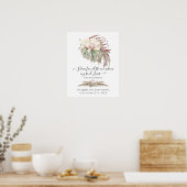 Poster Mariage de feuillage de l'orchidée blanche florale (Cuisine)