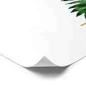 Poster Mariage de feuillage tropical Bienvenue (Coin)