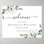 Poster Mariage de feuillage vert Eucalyptus Bienvenue<br><div class="desc">De notre collection best-seller eucalyptus corners</div>