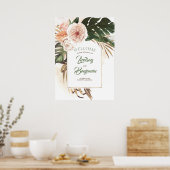 Poster Mariage de feuille de palme séché tropical (Cuisine)