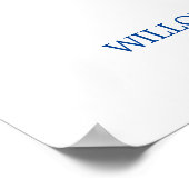 Poster Mariage de fleurs d'aquarelle violet et rose (Coin)