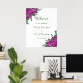 Poster Mariage de fleurs de pomme pourpre de Noël (Bureau à domicile)