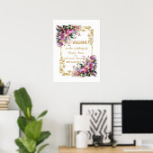 Poster Mariage de fleurs d'orchidées élégant et dynamique (Bureau à domicile)
