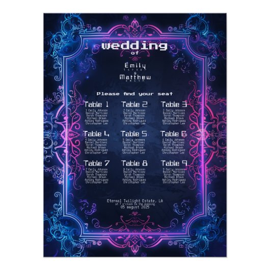 Poster Mariage de fusion Cyber-Médiéval (Devant)