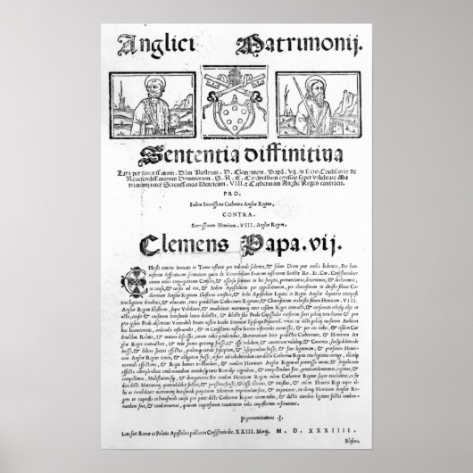 Poster Mariage de Henri VIII et Catherine d'Aragon (Devant)
