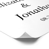 Poster Mariage de jardin floral de agrumes (Coin)