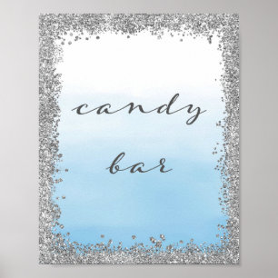 Poster Mariage de la barre d'argent et de bonbons 
