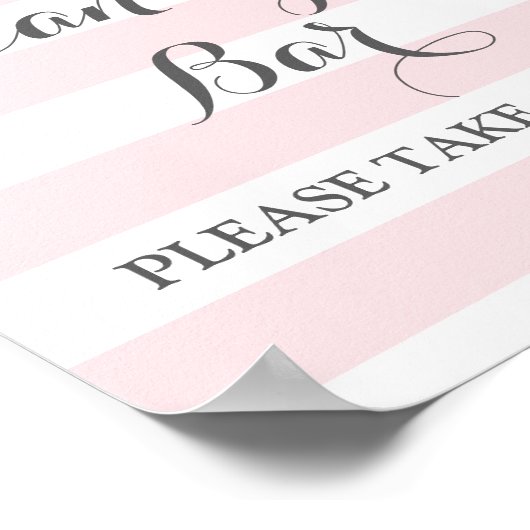 Poster Mariage de la barre de bonbons Signal Fleurs roses (Coin)