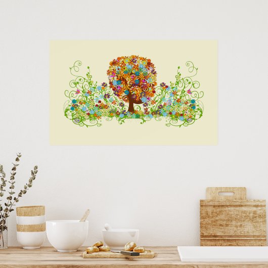 Poster Mariage de la branche côté forêt enchantée (Cuisine)