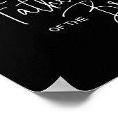 Poster Mariage de la chaire du Père noir de la mariée (Coin)